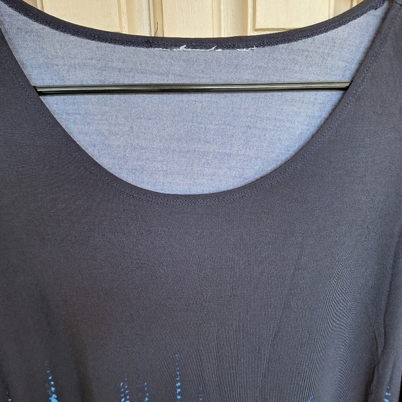 Susan Graver QVC Pullover Blue/Black Gradient SzXL Round Neck Long Sleeves - Picture 5 of 8